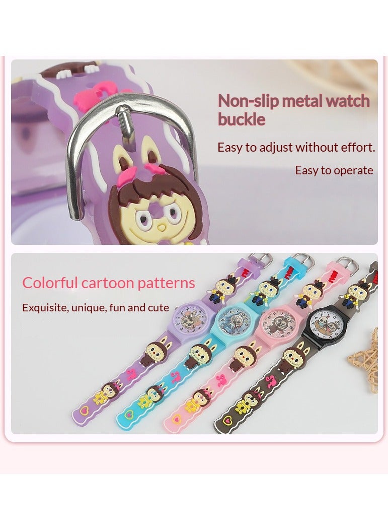 LABUBU Girls' Watch - 3D Cartoon Waterproof Toddler Watch, a gift for girls aged 2-8 years old, also suitable as a toy for girls aged 3, 4, 5, 6, and 7 years old - Children's Gift - Image 4